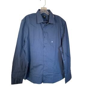 Express button up in blue size Large Slim NEW